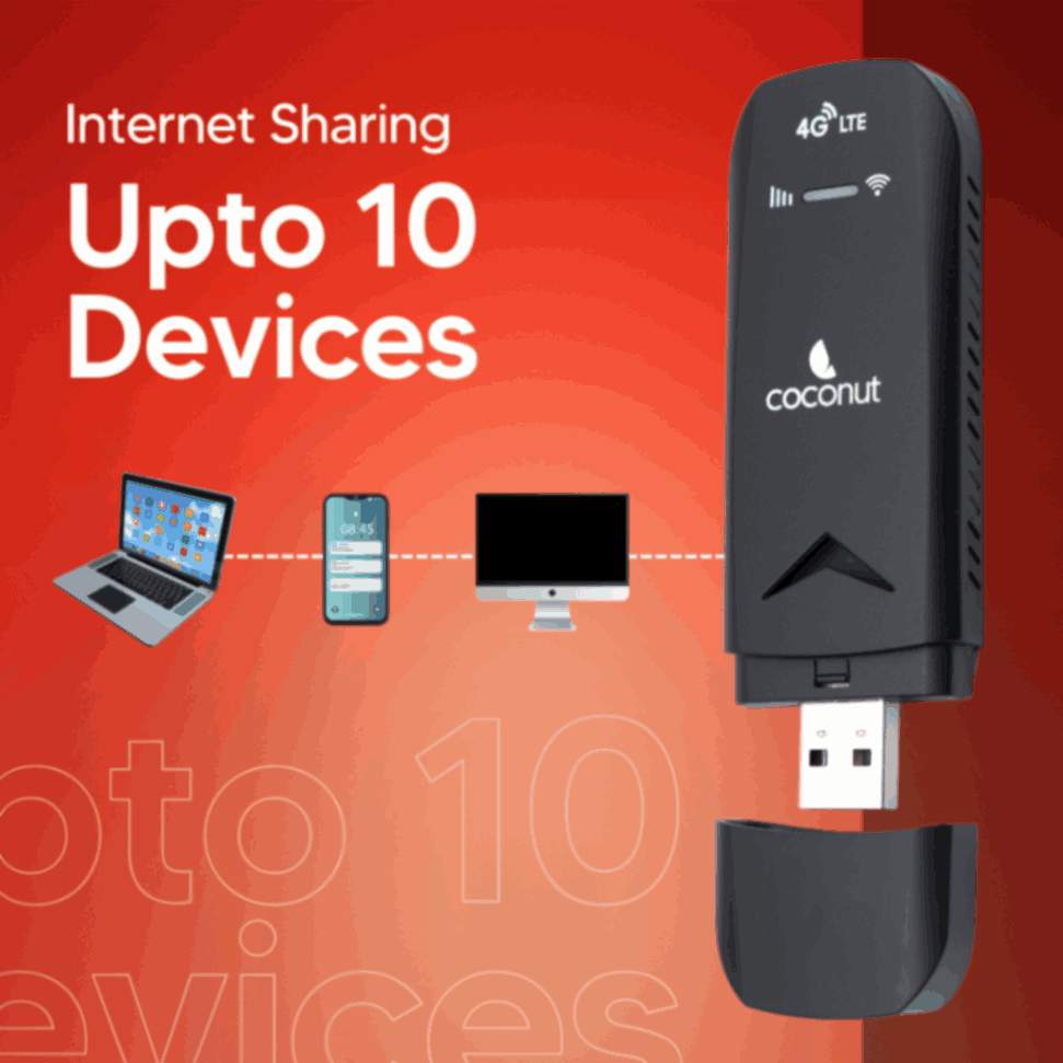 Konnect 4G Dongle - Dual Band, Compatible with All SIM Cards